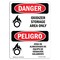 Signmission Safety Sign, OSHA Danger, 14" Height, Oxidizer Storage Area Only Bilingual Spanish OS-DS-D-1014-VS-1683 - alternate 1